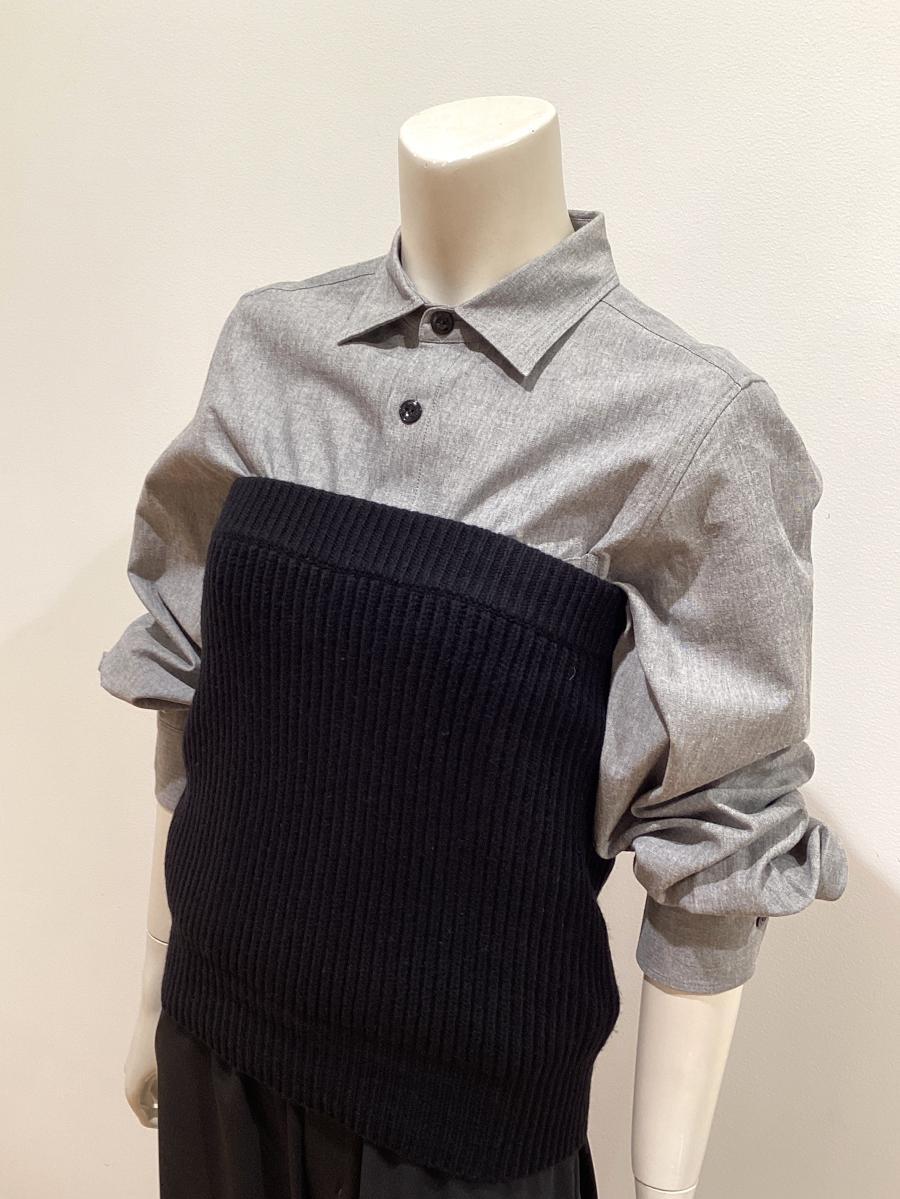 HYKE（ハイク）／RIBBED STRAPLESS SWEATER（11447）