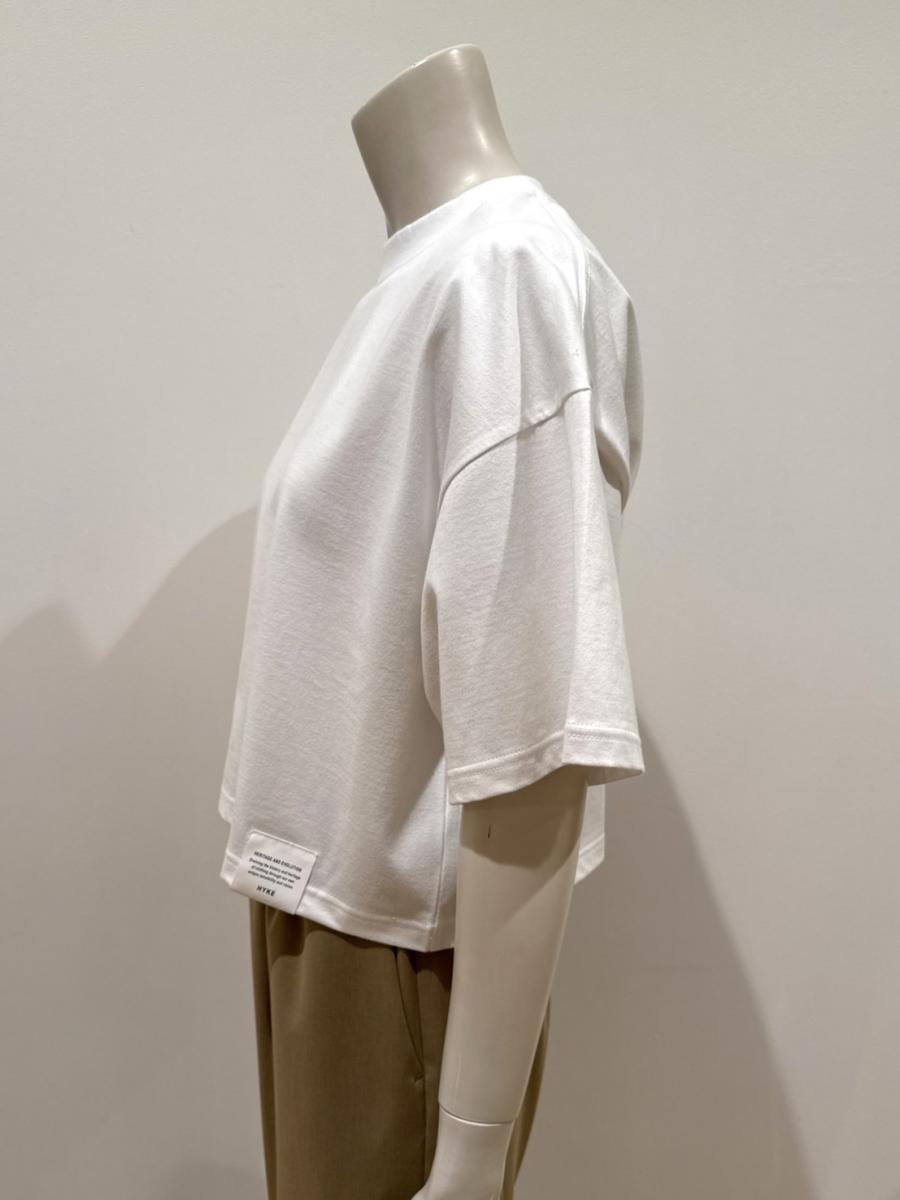 HYKE（ハイク）／CROPPED SHORT-SLV TEE/BIG FIT(6.5OZ)（12438）