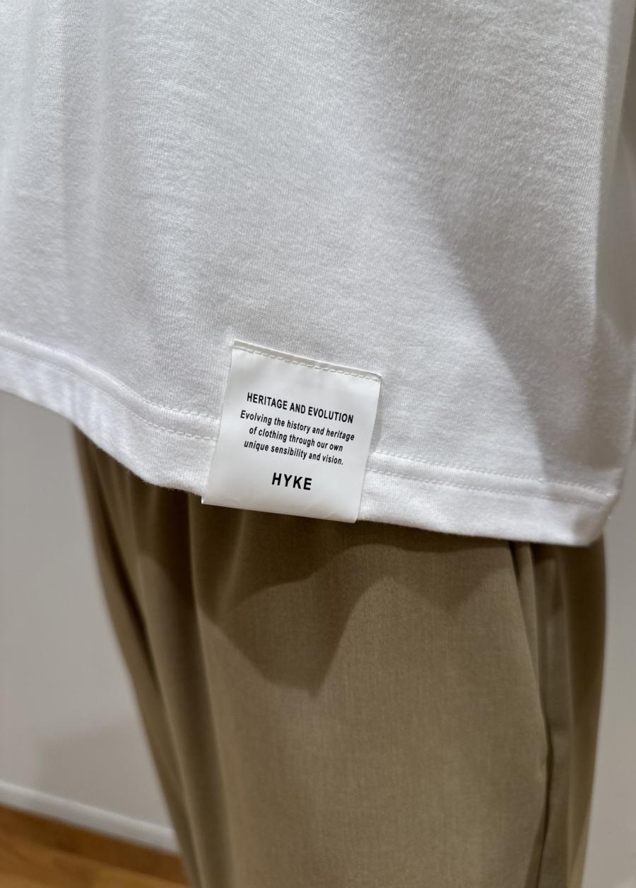 HYKE（ハイク）／CROPPED SHORT-SLV TEE/BIG FIT(6.5OZ)（12438）