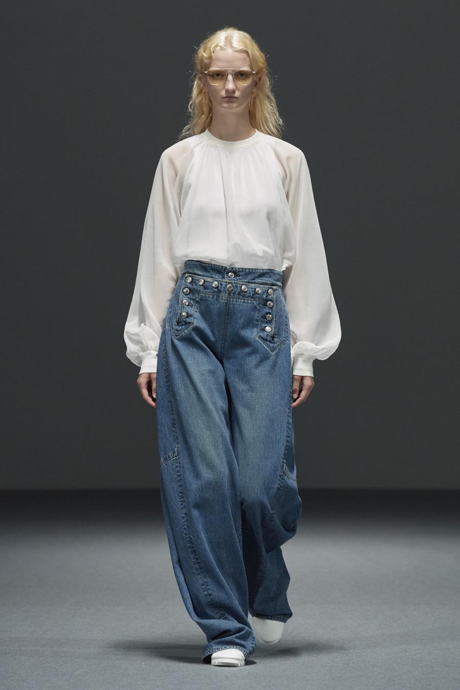 HYKE（ハイク）／SAILOR BARREL-LEG DENIM PANTS（13386）