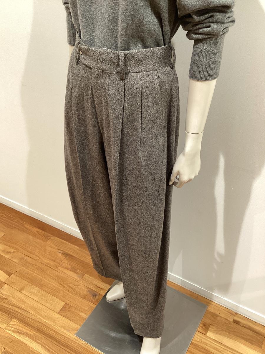 HYKE（ハイク）／TWEED WIDE BARREL LEG PANTS（13400）