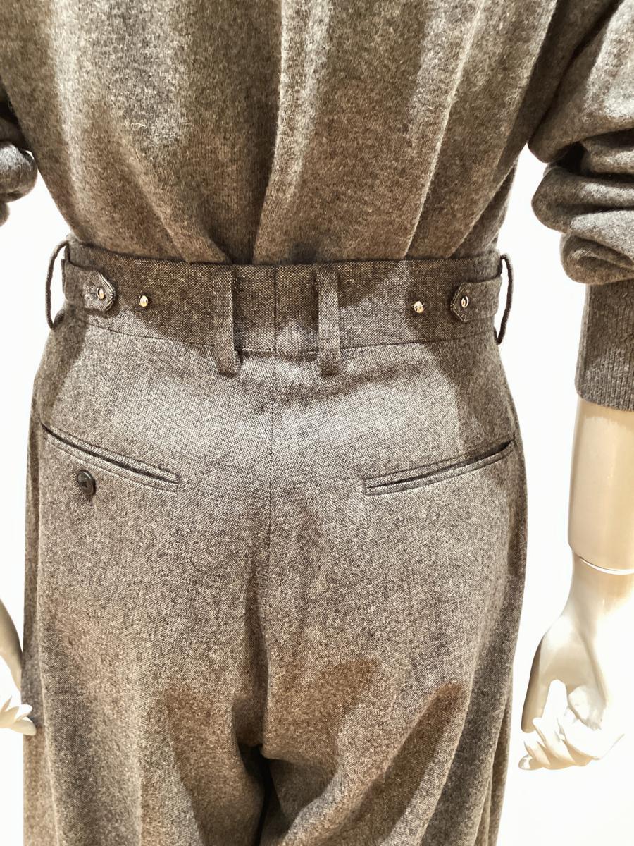 HYKE（ハイク）／TWEED WIDE BARREL LEG PANTS（13400）