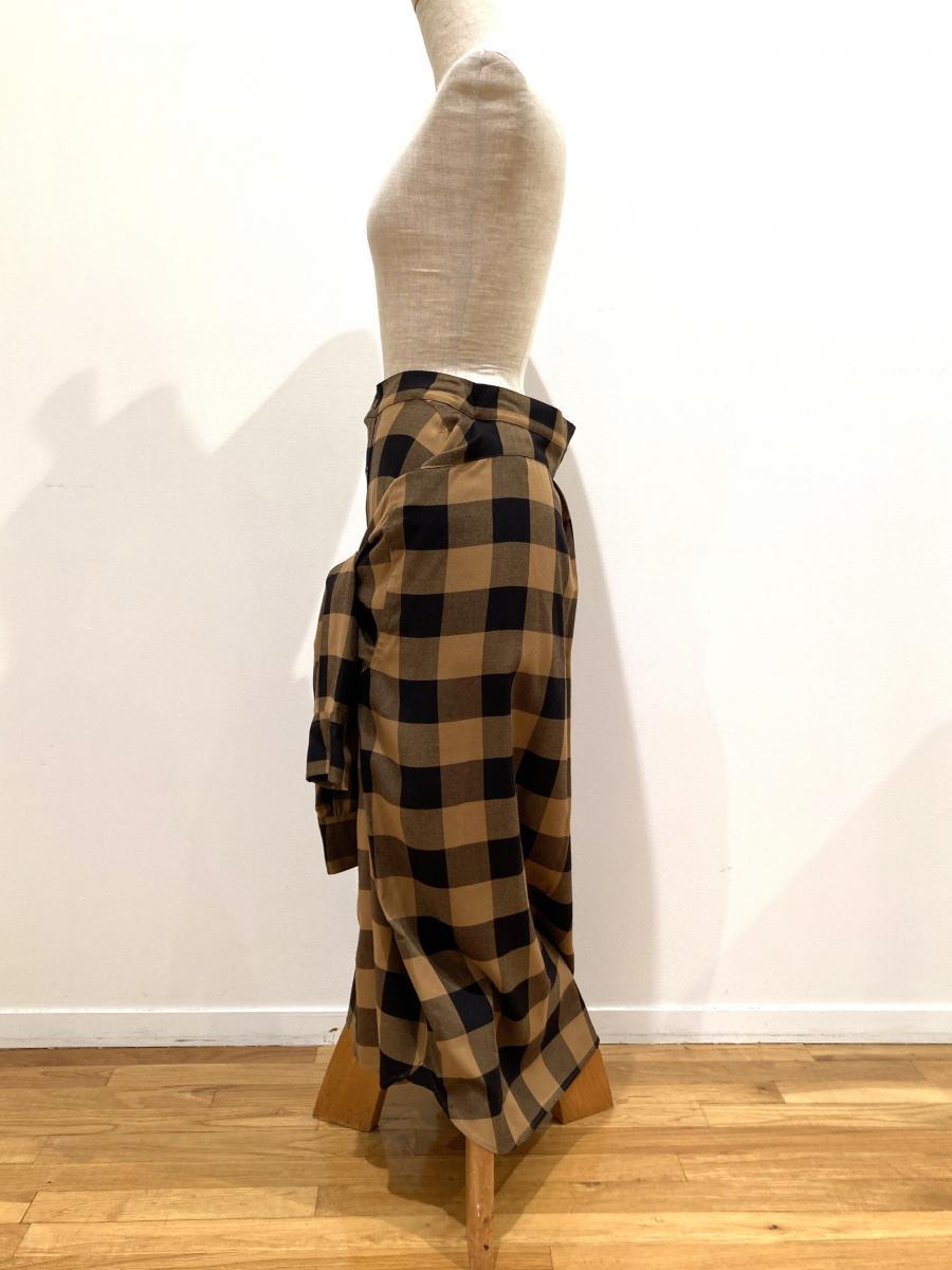 HYKE（ハイク）／ RAYON PLAID SHIRT INSPIRED SKIRT（14163）