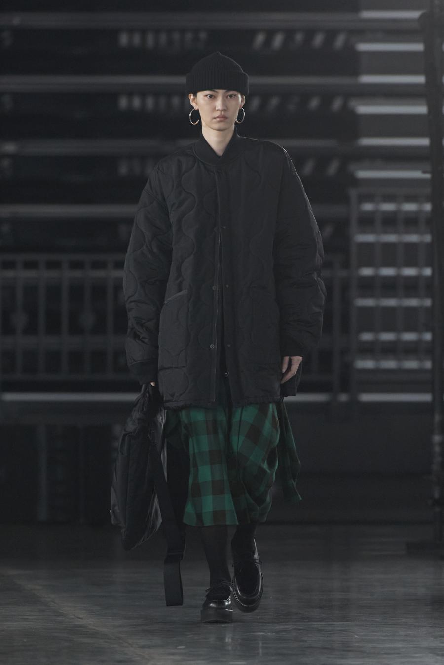 HYKE（ハイク）／ RAYON PLAID SHIRT INSPIRED SKIRT（14163）