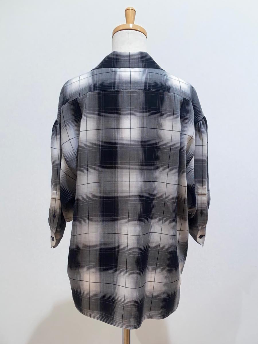 HYKE（ハイク）／ T/W OMBRE CHECK BALLOON SLEEVE BLOUSE（15236）