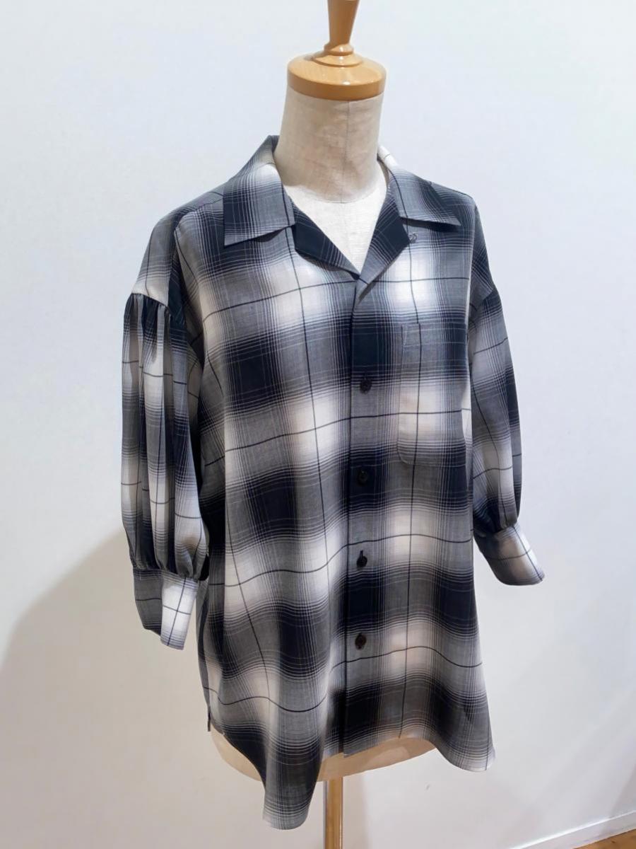 HYKE（ハイク）／ T/W OMBRE CHECK BALLOON SLEEVE BLOUSE（15236）