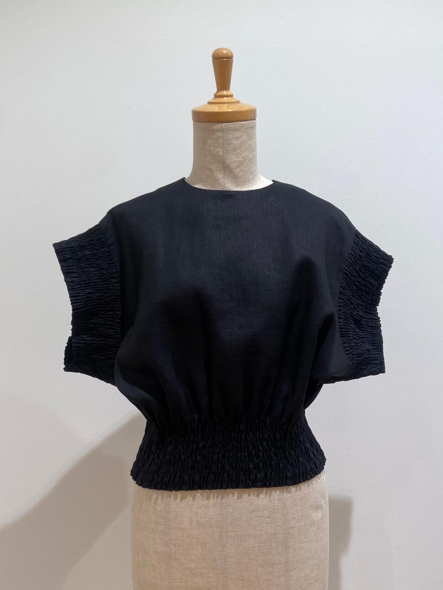 HYKE（ハイク）／ LINEN SHIRRED BLOUSE（15239）