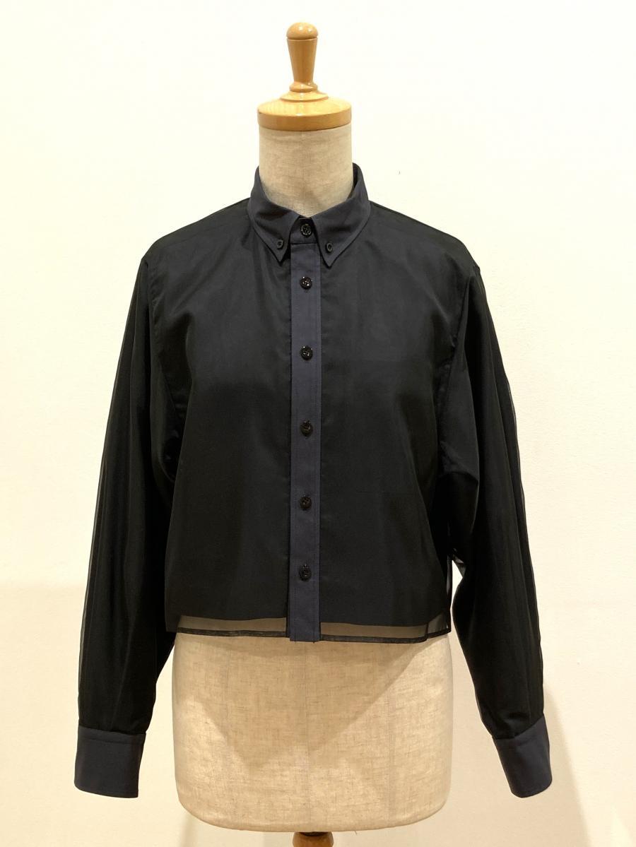 HYKE（ハイク）／ LAYERED OXFORD SHEER SHIRT（15247）