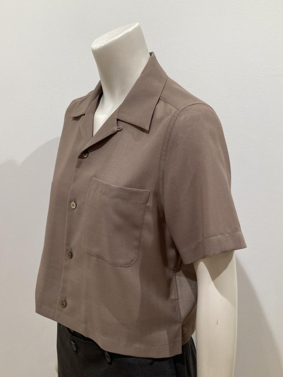 HYKE（ハイク）／T/W VOILE  CROPPED SHIRT（15256）