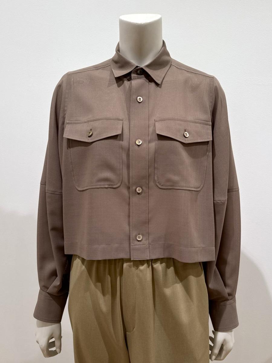 HYKE（ハイク）／T/W VOILE BALLOON SLEEVE CROPPED SHIRT（15257）