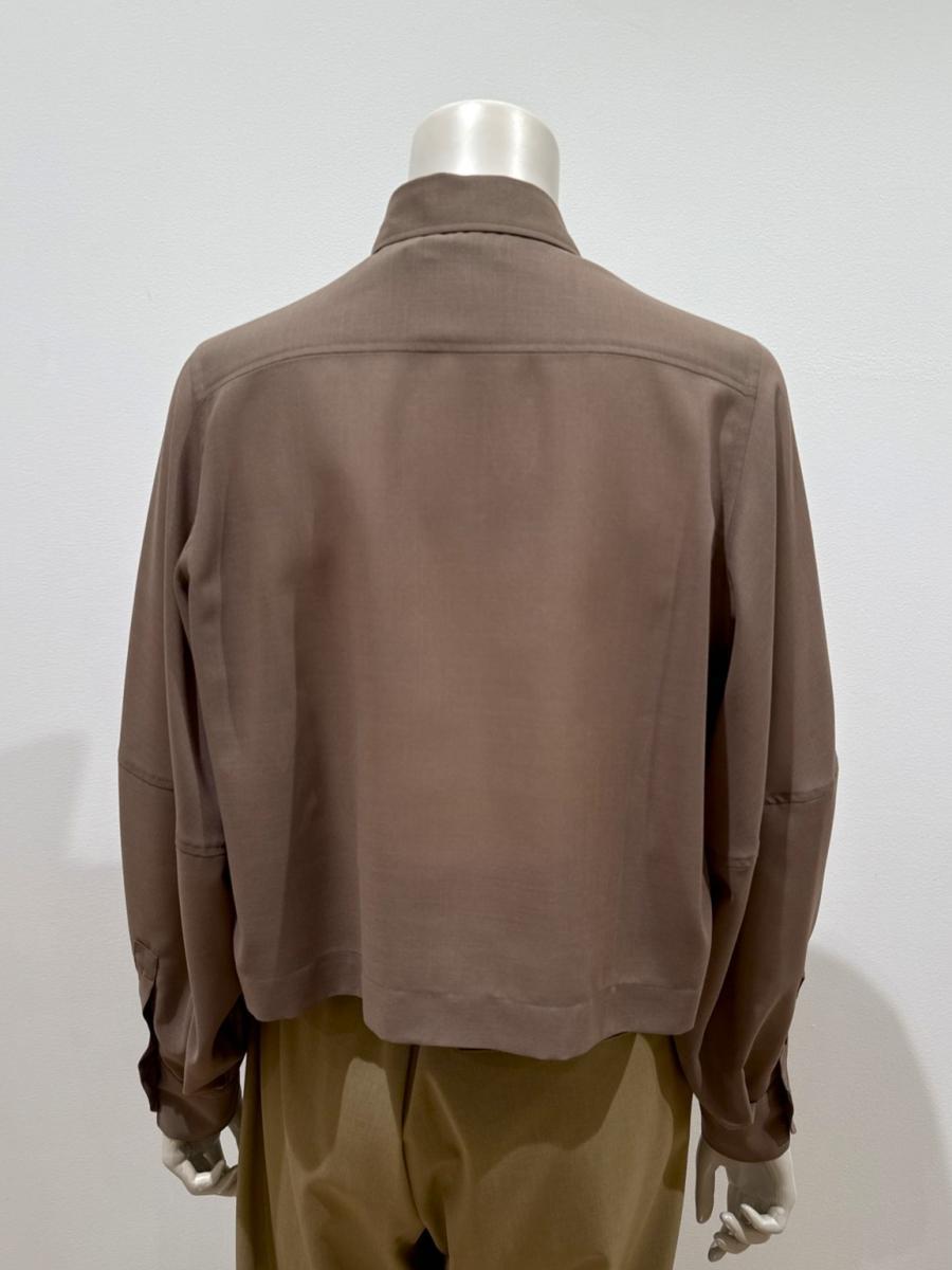 HYKE（ハイク）／T/W VOILE BALLOON SLEEVE CROPPED SHIRT（15257）