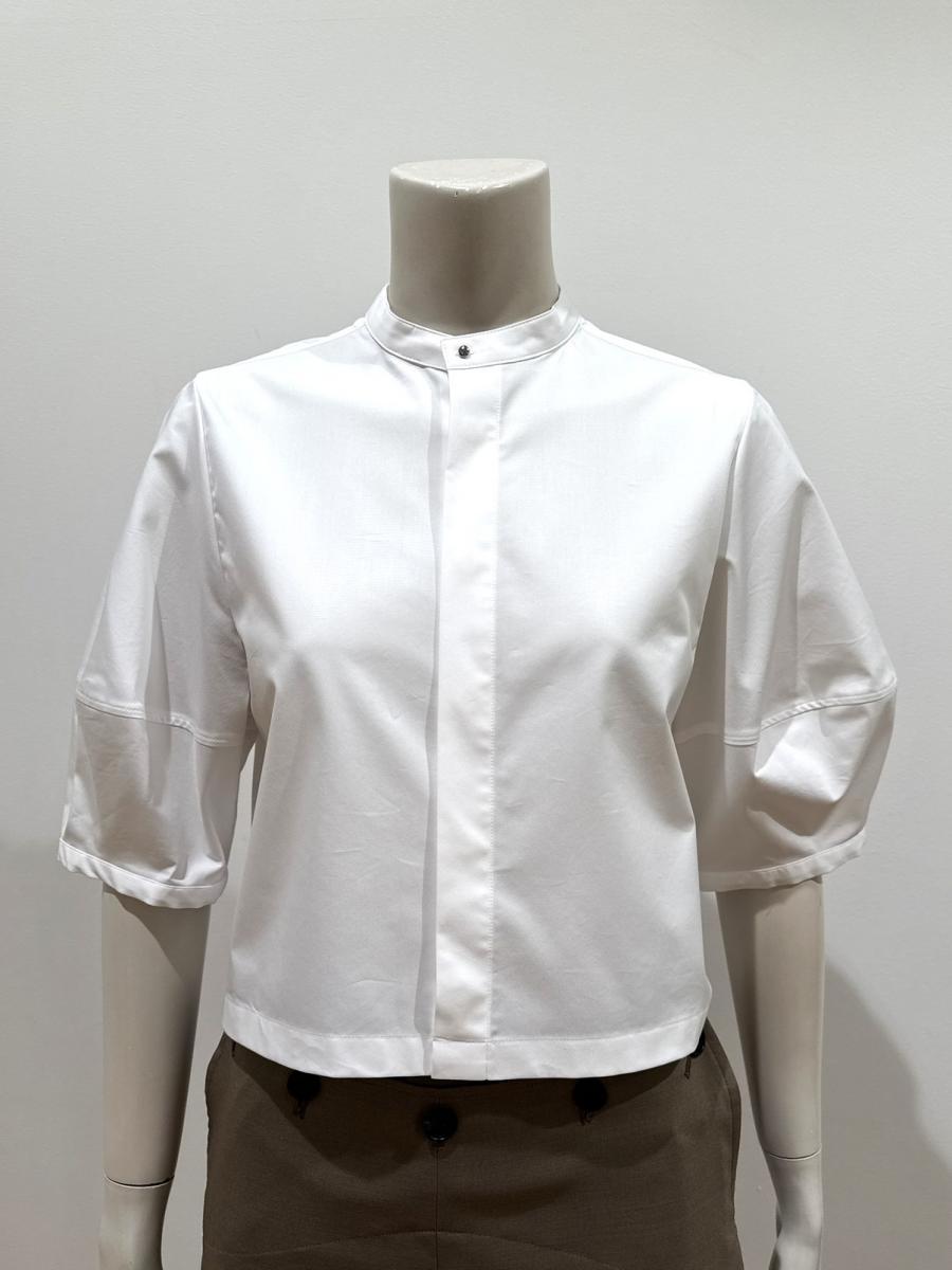  HYKE（ハイク）／T/C  BALLOON SLEEVE CROPPED BLOUSE（15264）