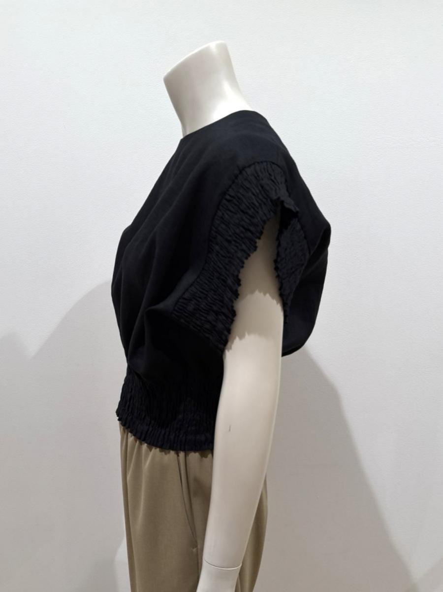 HYKE（ハイク）／LINEN SHIRRED BLOUSE（15269）