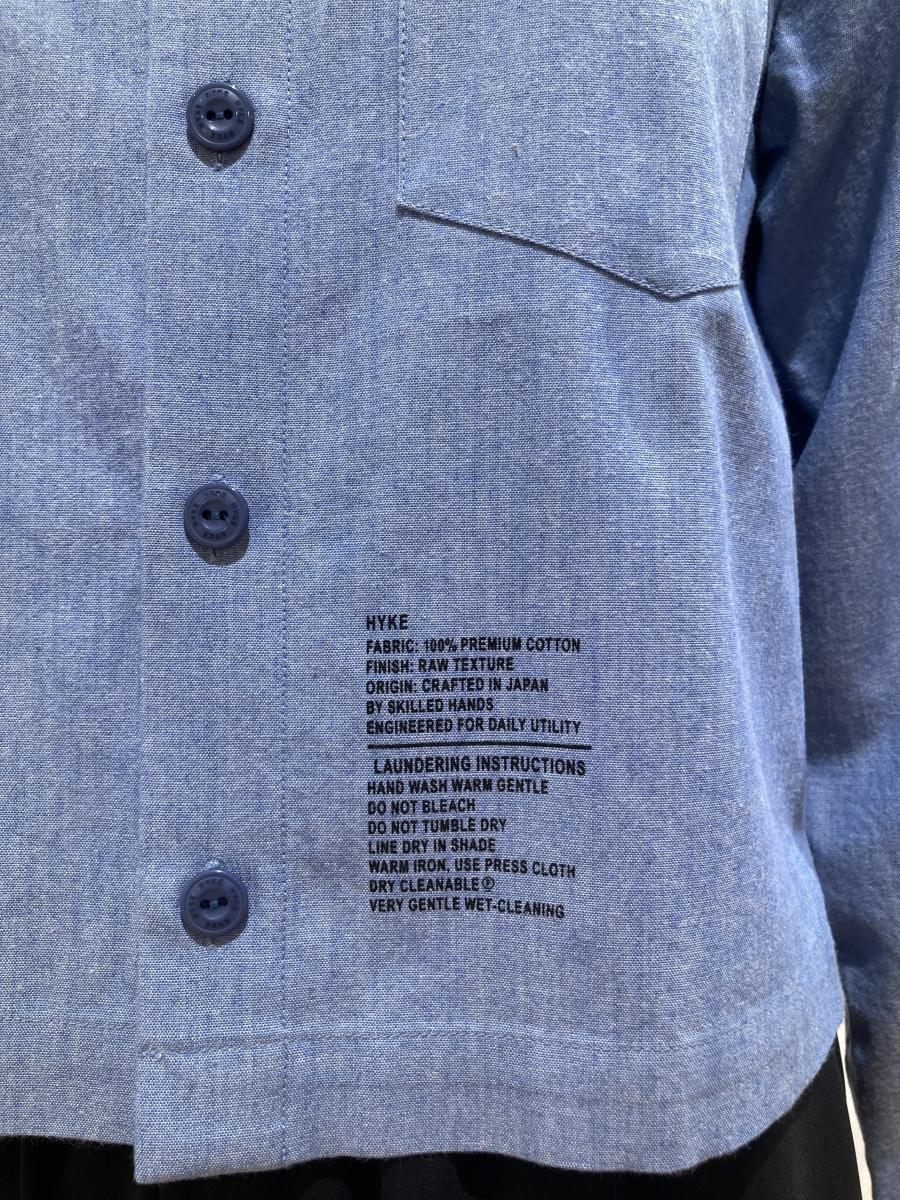 HYKE（ハイク）／CHAMBRAY CROPPED SHIRT（15270）