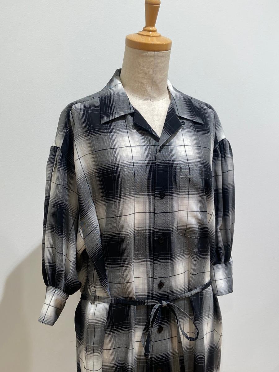 HYKE（ハイク）／  T/W OMBRE CHECK DRESS（16231）