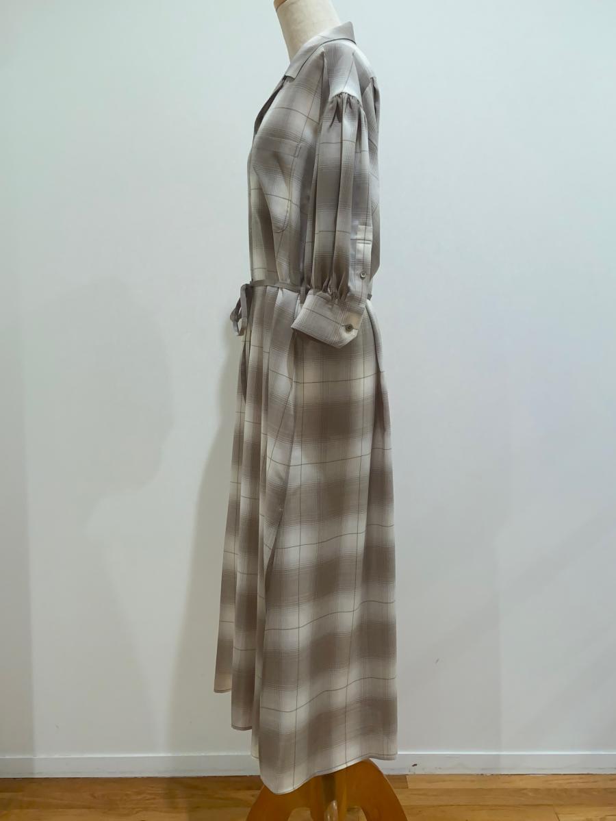 HYKE（ハイク）／  T/W OMBRE CHECK DRESS（16231）