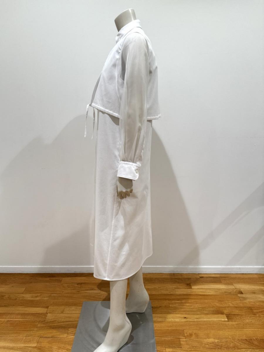 HYKE（ハイク）／OXFORD SHEER SLEEVE DRESS（16252）