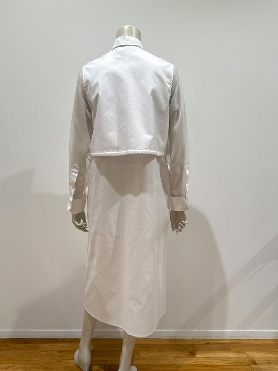 HYKE（ハイク）／OXFORD SHEER SLEEVE DRESS（16252）