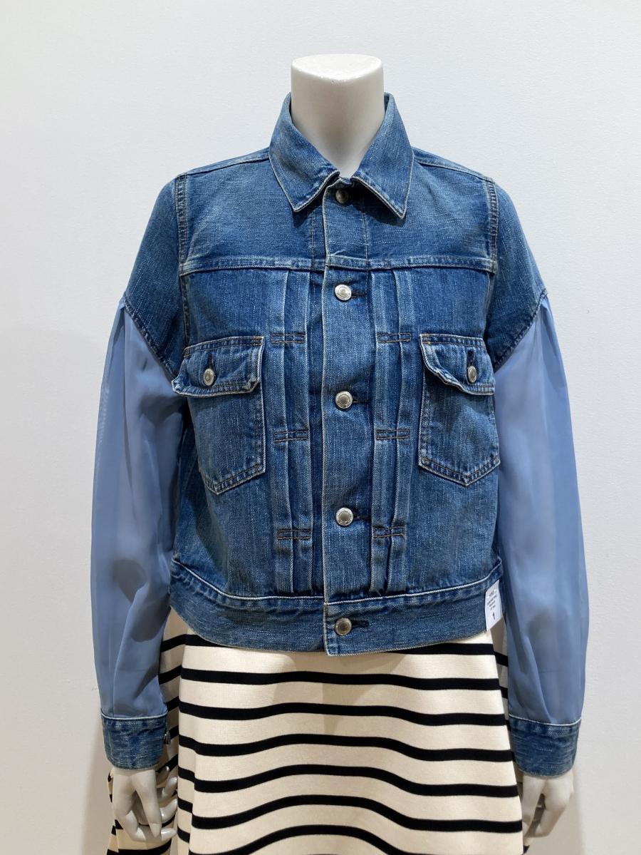 HYKE（ハイク）／BALLOON SLEEVE DENIM JACKET TYPE2/REGULAR FIT (SHEER SLEEVE)（17569）