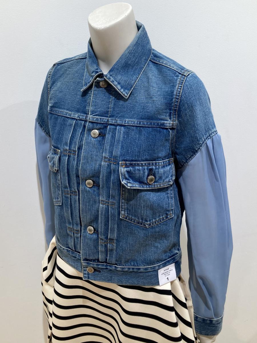 HYKE（ハイク）／BALLOON SLEEVE DENIM JACKET TYPE2/REGULAR FIT (SHEER SLEEVE)（17569）