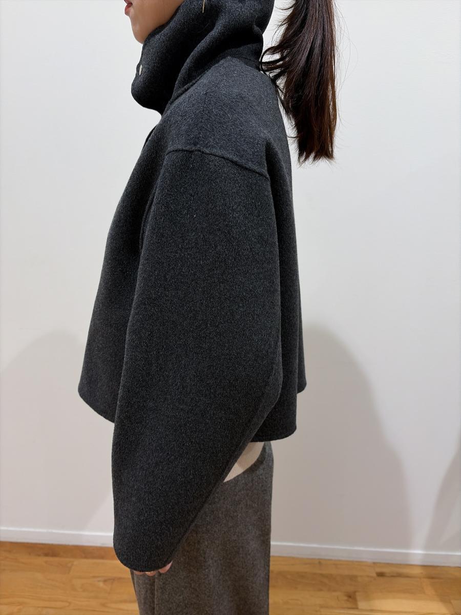 HYKE（ハイク）／LIGHT DOUBLE-FACED CROPPED TRENCH COAT（17614）