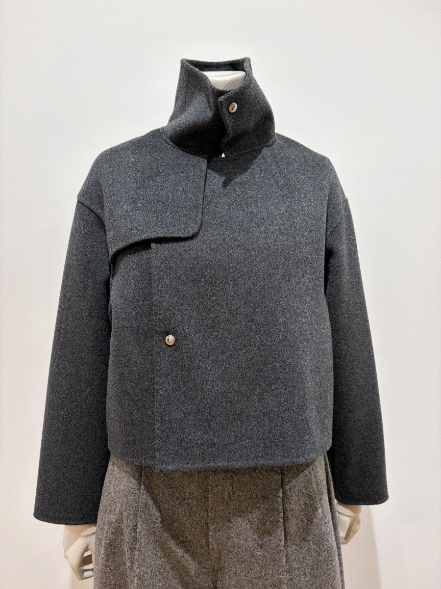 HYKE（ハイク）／LIGHT DOUBLE-FACED CROPPED TRENCH COAT（17614）
