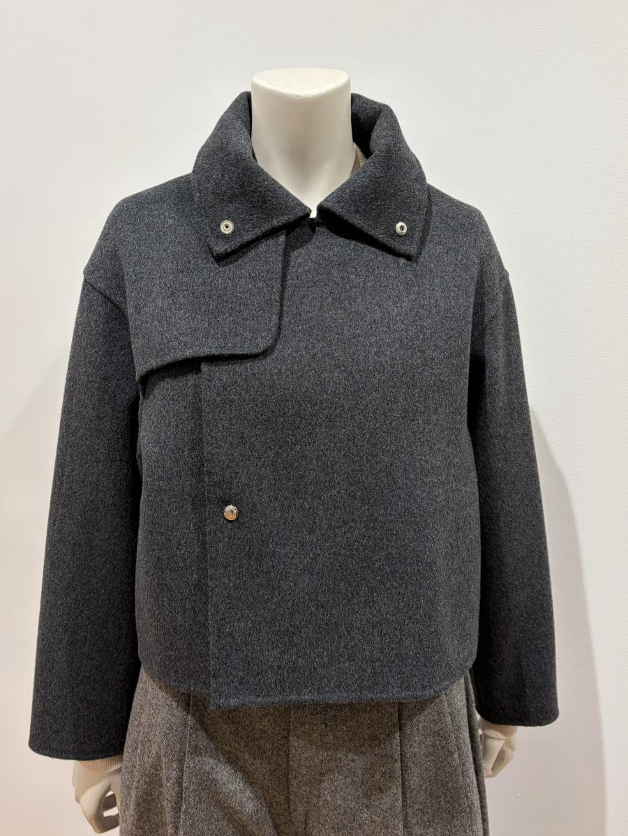 HYKE（ハイク）／LIGHT DOUBLE-FACED CROPPED TRENCH COAT（17614）