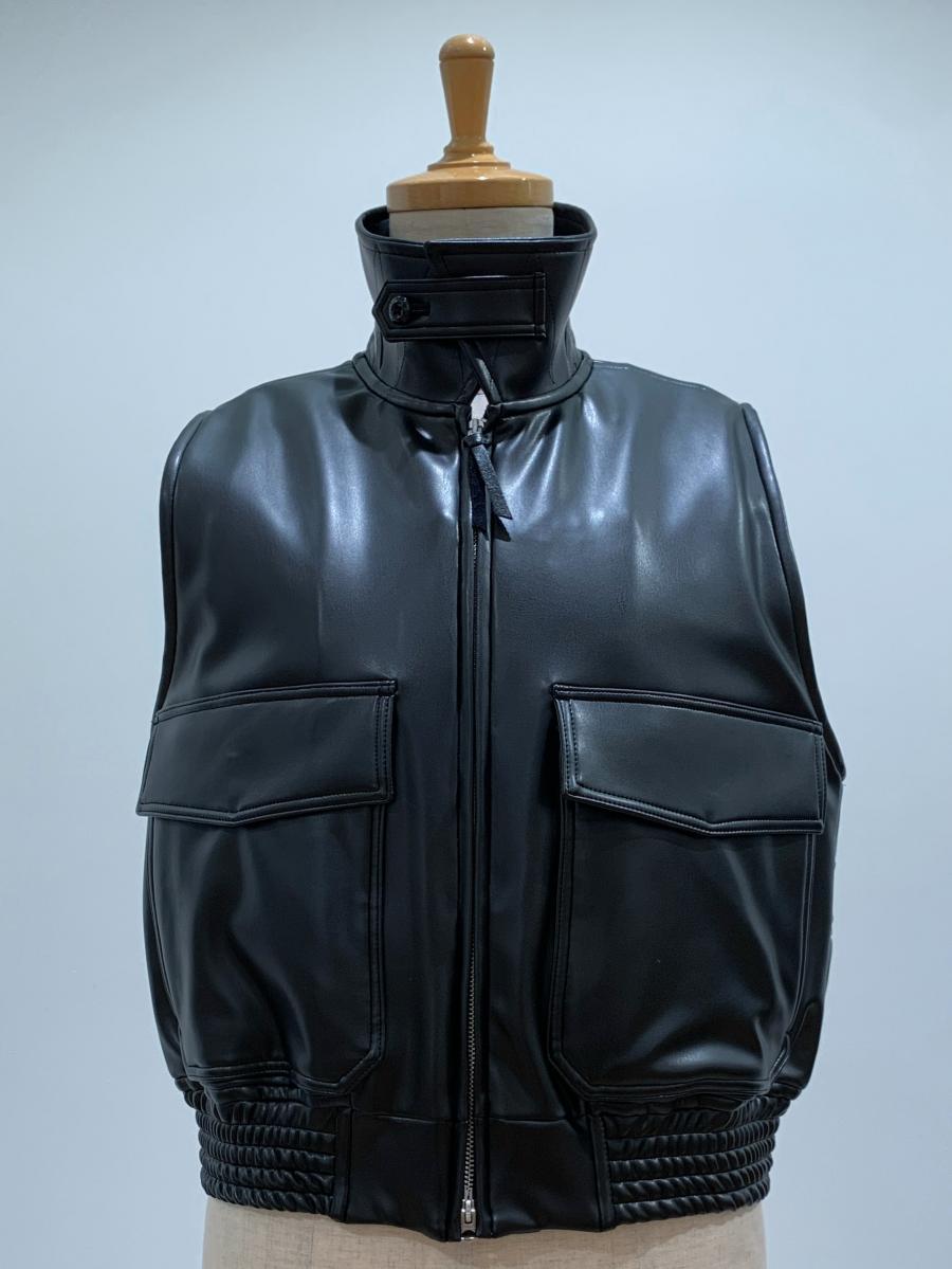 HYKE（ハイク）／FAUX-LEATHER VEST（17460） | ブルゾン | Foyer Online Store