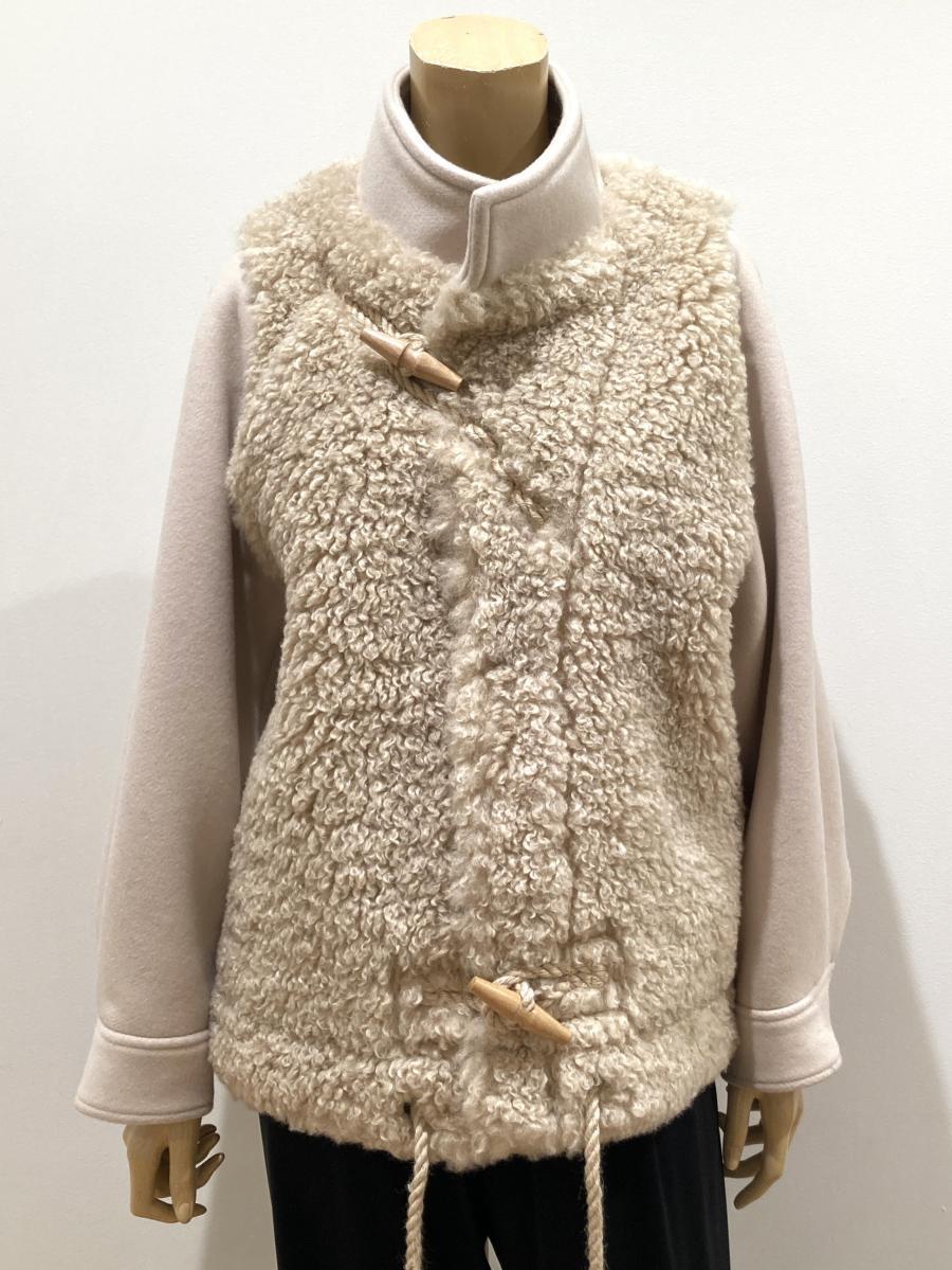 HYKE（ハイク）／ DOUBLE FACE FAUX SHEARLING DUFFEL JACKET（17549