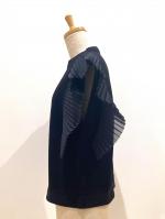 HYKE（ハイク）／ SLEEVELESS PLEATED GUERNSEY KNIT（11424）