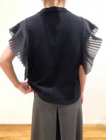 HYKE（ハイク）／ SLEEVELESS PLEATED GUERNSEY KNIT（11424）