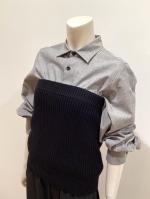 HYKE（ハイク）／RIBBED STRAPLESS SWEATER（11447）