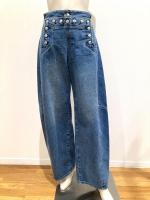 HYKE（ハイク）／SAILOR BARREL-LEG DENIM PANTS（13386）