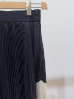 HYKE（ハイク）／TAFFETA PLEATED PANELED SKIRT（14151）