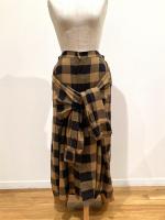 HYKE（ハイク）／ RAYON PLAID SHIRT INSPIRED SKIRT（14163）