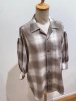 HYKE（ハイク）／ T/W OMBRE CHECK BALLOON SLEEVE BLOUSE（15236）