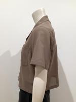 HYKE（ハイク）／T/W VOILE  CROPPED SHIRT（15256）