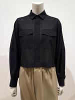 HYKE（ハイク）／T/W VOILE BALLOON SLEEVE CROPPED SHIRT（15257）