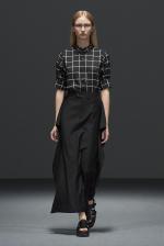 HYKE（ハイク）／SHEER BACK WINDOWPANE SHORT-SLV BLOUSE（15266）