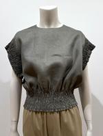 HYKE（ハイク）／LINEN SHIRRED BLOUSE（15269）