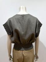 HYKE（ハイク）／LINEN SHIRRED BLOUSE（15269）
