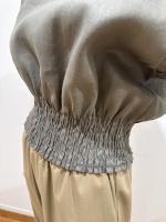 HYKE（ハイク）／LINEN SHIRRED BLOUSE（15269）