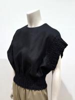 HYKE（ハイク）／LINEN SHIRRED BLOUSE（15269）