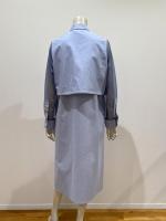 HYKE（ハイク）／OXFORD SHEER SLEEVE DRESS（16252）