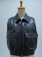 HYKE（ハイク）／FAUX-LEATHER VEST（17460）