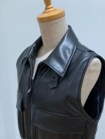 HYKE（ハイク）／FAUX-LEATHER VEST（17460）