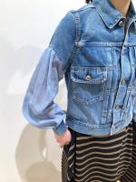 HYKE（ハイク）／BALLOON SLEEVE DENIM JACKET TYPE2/REGULAR FIT (SHEER SLEEVE)（17569）