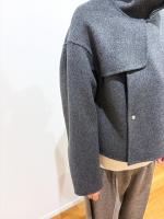 HYKE（ハイク）／LIGHT DOUBLE-FACED CROPPED TRENCH COAT（17614）